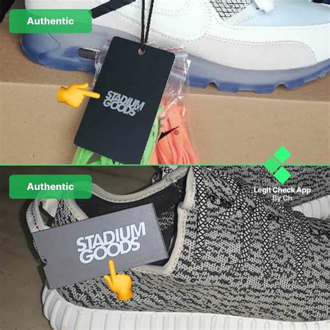 does stadium goods sell fake shoes|stadium goods authenticity tag.